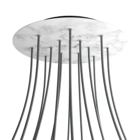   Round XXL Rose-One 14-hole and 4-side hole ceiling rosette set, 400 mm