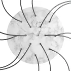 Round XXL Rose-One 14-hole and 4-side hole ceiling rosette set, 400 mm