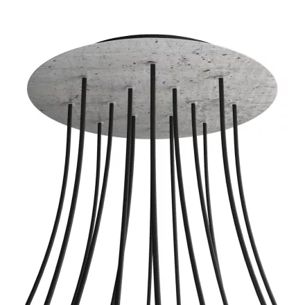 Round XXL Rose-One 14-hole and 4-side hole ceiling rosette set, 400 mm