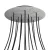 Round XXL Rose-One 14-hole and 4-side hole ceiling rosette set, 400 mm