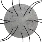 Round XXL Rose-One 14-hole and 4-side hole ceiling rosette set, 400 mm
