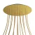 Round XXL Rose-One 14-hole and 4-side hole ceiling rosette set, 400 mm