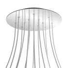 Round XXL Rose-One 14-hole and 4-side hole ceiling rosette set, 400 mm