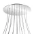 Round XXL Rose-One 14-hole and 4-side hole ceiling rosette set, 400 mm