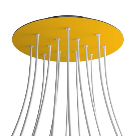 Round XXL Rose-One 14-hole and 4-side hole ceiling rosette set, 400 mm