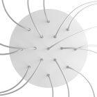 Round XXL Rose-One 15-hole and 4-side hole ceiling rosette set, 400 mm