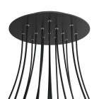 Round XXL Rose-One 15-hole and 4-side hole ceiling rosette set, 400 mm