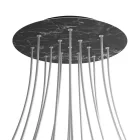Round XXL Rose-One 15-hole and 4-side hole ceiling rosette set, 400 mm