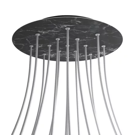 Round XXL Rose-One 15-hole and 4-side hole ceiling rosette set, 400 mm