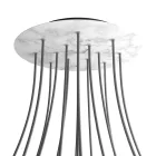 Round XXL Rose-One 15-hole and 4-side hole ceiling rosette set, 400 mm