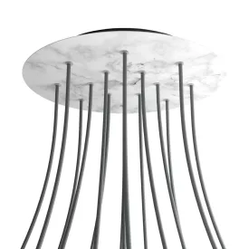   Round XXL Rose-One 15-hole and 4-side hole ceiling rosette set, 400 mm