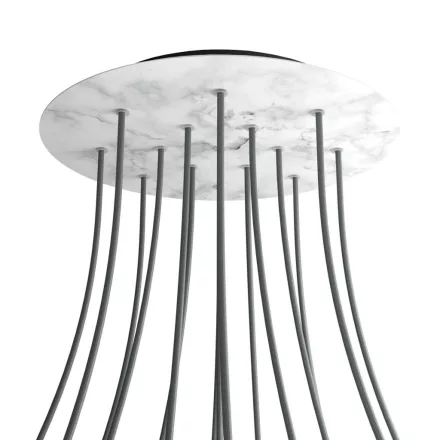 Round XXL Rose-One 15-hole and 4-side hole ceiling rosette set, 400 mm