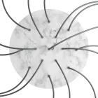 Round XXL Rose-One 15-hole and 4-side hole ceiling rosette set, 400 mm
