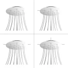 Round XXL Rose-One 15-hole and 4-side hole ceiling rosette set, 400 mm
