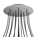 Round XXL Rose-One 15-hole and 4-side hole ceiling rosette set, 400 mm