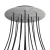 Round XXL Rose-One 15-hole and 4-side hole ceiling rosette set, 400 mm