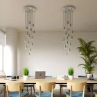 Round XXL Rose-One 15-hole and 4-side hole ceiling rosette set, 400 mm