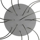 Round XXL Rose-One 15-hole and 4-side hole ceiling rosette set, 400 mm