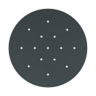 Round XXL Rose-One 15-hole and 4-side hole ceiling rosette set, 400 mm