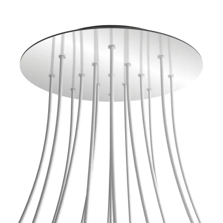 Round XXL Rose-One 15-hole and 4-side hole ceiling rosette set, 400 mm
