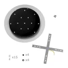 Round XXL Rose-One 15-hole and 4-side hole ceiling rosette set, 400 mm