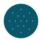 Round XXL Rose-One 15-hole and 4-side hole ceiling rosette set, 400 mm