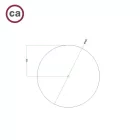 Round XXL Rose-One ceiling rose set with 1 hole and 4 side holes, 400 mm