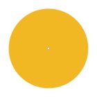 Round XXL Rose-One ceiling rose set with 1 hole and 4 side holes, 400 mm