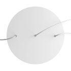 Round XXL Rose-One 3-row and 4-sided perforated ceiling rosette set, 400 mm