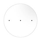 Round XXL Rose-One 3-row and 4-sided perforated ceiling rosette set, 400 mm