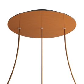   Round XXL Rose-One 3-row and 4-sided perforated ceiling rosette set, 400 mm