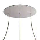 Round XXL Rose-One 3-row and 4-sided perforated ceiling rosette set, 400 mm