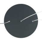 Round XXL Rose-One 3-row and 4-sided perforated ceiling rosette set, 400 mm