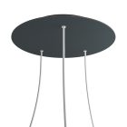 Round XXL Rose-One 3-hole and 4-side hole ceiling rosette set, 400 mm