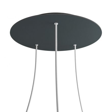 Round XXL Rose-One 3-hole and 4-side hole ceiling rosette set, 400 mm