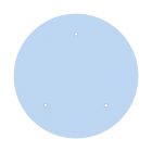 Round XXL Rose-One 3-hole and 4-side hole ceiling rosette set, 400 mm