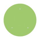 Round XXL Rose-One 3-hole and 4-side hole ceiling rosette set, 400 mm