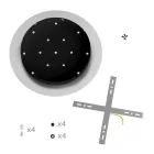 Round XXL Rose-One 4-hole and 4-side hole ceiling rosette set, 400 mm