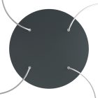 Round XXL Rose-One 4-hole and 4-side hole ceiling rosette set, 400 mm