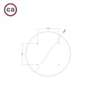 Round XXL Rose-One 4-hole and 4-side hole ceiling rosette set, 400 mm