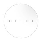 Round XXL Rose-One 5-row ceiling rose set with 4 side holes, 400 mm