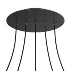 Round XXL Rose-One 5-row ceiling rose set with 4 side holes, 400 mm