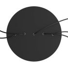 Round XXL Rose-One 5-row ceiling rose set with 4 side holes, 400 mm