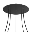 Round XXL Rose-One 5-hole and 4-side hole ceiling rosette set, 400 mm