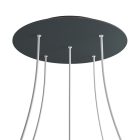 Round XXL Rose-One 5-hole and 4-side hole ceiling rosette set, 400 mm