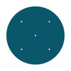 Round XXL Rose-One 5-hole and 4-side hole ceiling rosette set, 400 mm