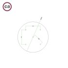 Round XXL Rose-One 5-hole and 4-side hole ceiling rosette set, 400 mm