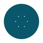 Round XXL Rose-One 6-hole and 4-side hole ceiling rosette set, 400 mm