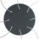 Round XXL Rose-One 8-hole and 4-side hole ceiling rosette set, 400 mm