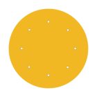 Round XXL Rose-One 8-hole and 4-side hole ceiling rosette set, 400 mm